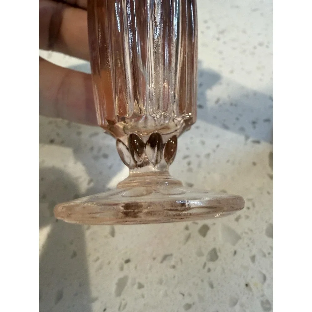 Anchor Hocking Pink Colonial Knife & Fork Salt & Pepper Shakers Depression Glass